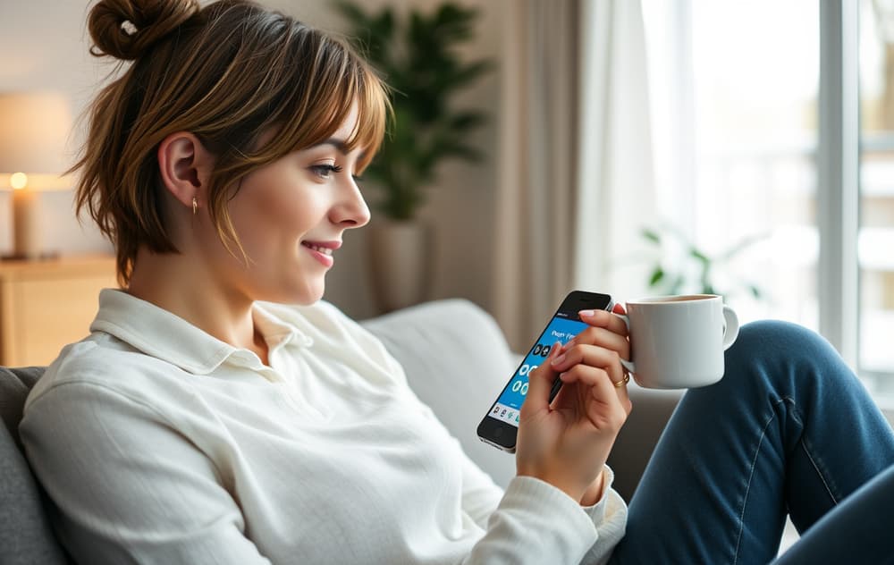 Person spiller lotto på mobil via Norsk Tipping-appen
